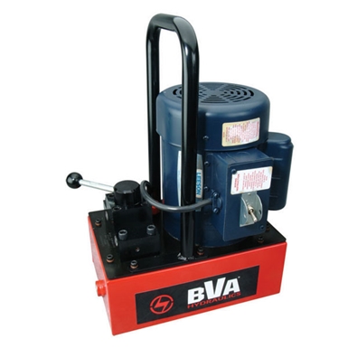 BVA Hydraulics Electric Pumps with Locking Manual Valves for Single Acting Cylinders PE30M3L01A