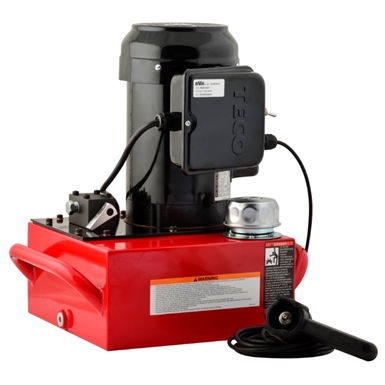 BVA Hydraulics Electric Pumps with Auto Return Valve for Single Acting Cylinders PE40DMP02A