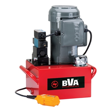 BVA Hydraulics Electric Pumps with Locking Solenoid Valve for Single Acting Cylinders PE50S3L15A