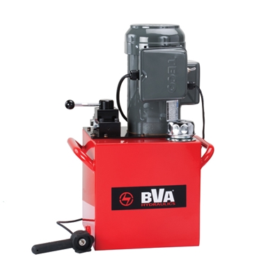 BVA Hydraulics Electric Pumps with Locking Manual Valve and Pendant Switch for Single Acting Cylinders PE50W3L10A